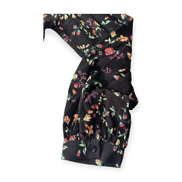 MAJE ROSALIO‎ WRAP DRESS, Size M/2, Black Floral Print, NWT - Picture 10 of 15